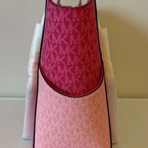 Michael Kors Pink Logo Colorblock Tote - Picture 5 of 6